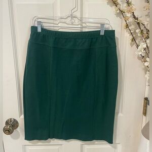 Ellen Tracy green stretchy pencil skirt